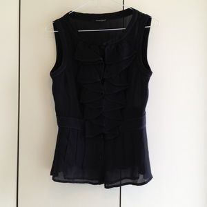 Nanette Lepore Black ruffled blouse 4